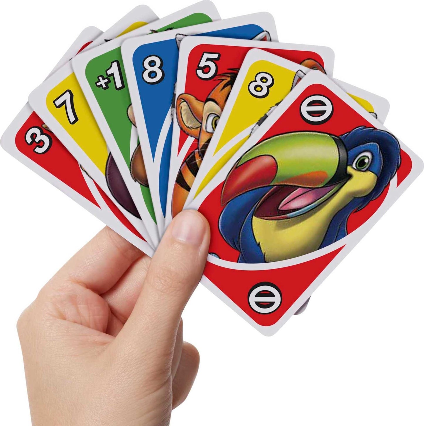 Mattel Games UNO Junior Card Game for Kids with Simple Rules, Levels of Play & Animal Matching for 2 to 4 Players