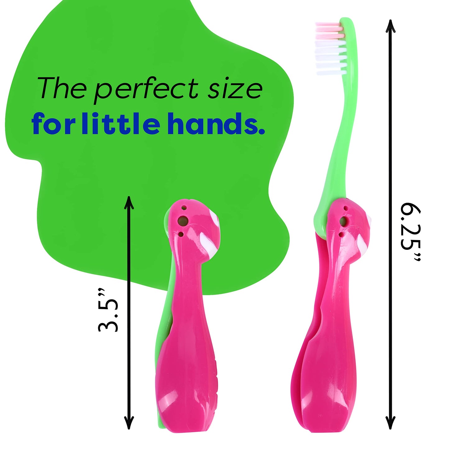 Kids Travel Toothbrush, Soft Toddler Toothbrush, Child Travel Toothbrush Gentle Bristles For Home, School, Camp, Sleepovers, Kids Folding Toothbrush Handles For Tiny Hands Boys and Girls (3 Pack)