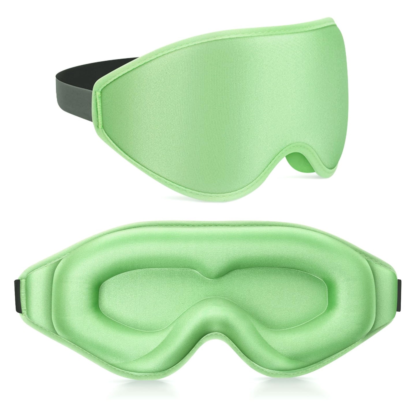 FlyCoco 3D Contoured Sleep Mask that Blocks 99% of Light (Light Green)