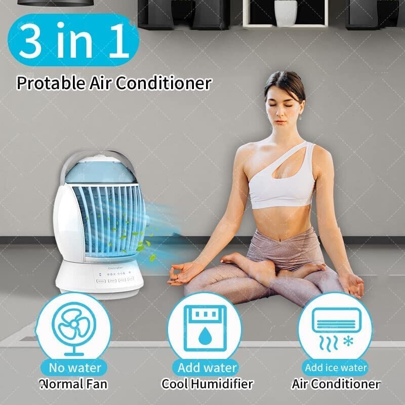 FREE U.S. SHIPPING! “Menofan Mini” 500-Milliliter Bedside or Desktop Air Cooler - Ice-Driven  Comfort