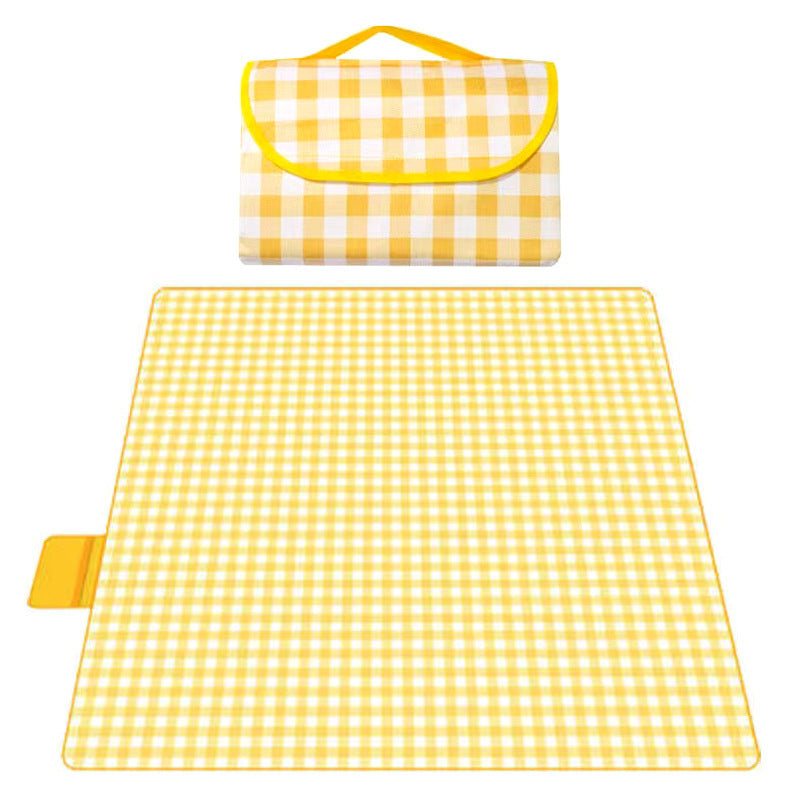 Waterproof Picnic Blanket - 2 M X 2 M, Thickened Aluminum Mold Moisture Resistant, Portable Outdoor Camping Mat, Tote Style Design, Suitable For Picnics, Beaches, Hiking And Festivals