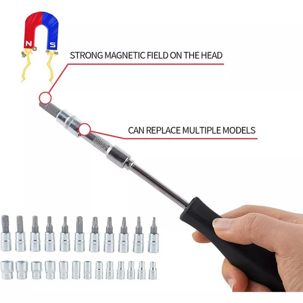 46PCS 1-4  Ratchet Wrench Combination Socket Tool Set Kit Auto Car Repair Tools