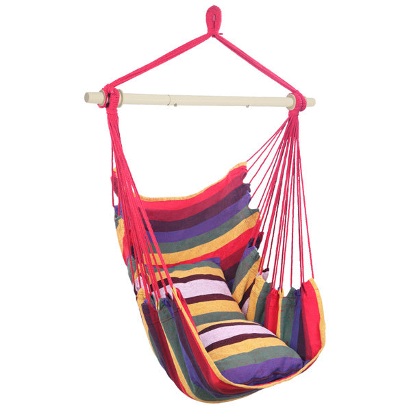 Rainbow Bar Pillow Hanging Chair Polyester Cotton Belt 2pcs Pillow
