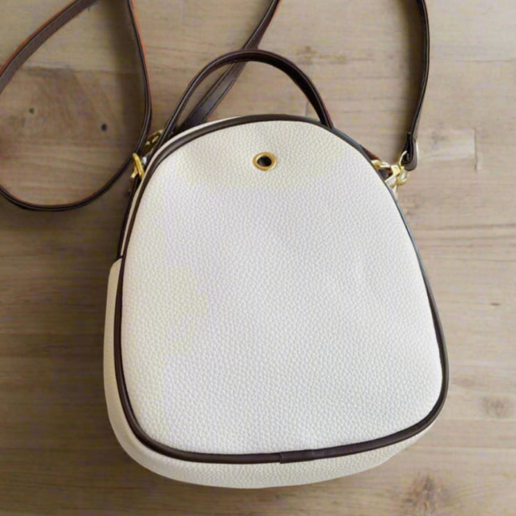 Petite Arch Top Handbag in White