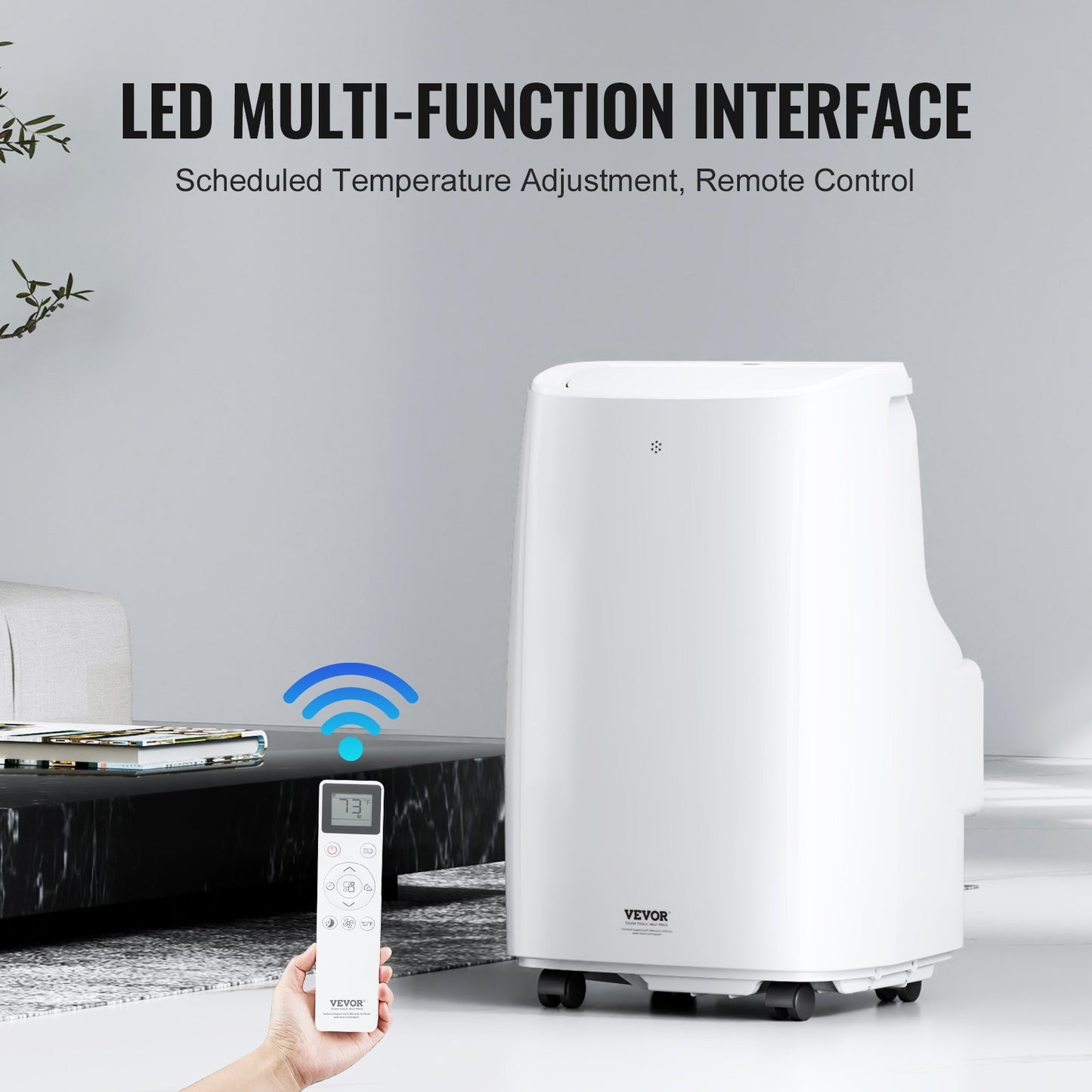 VEVOR Portable Air Conditioner 12k BTU 3-in- 1 AC Cool Dehumidifier Fan