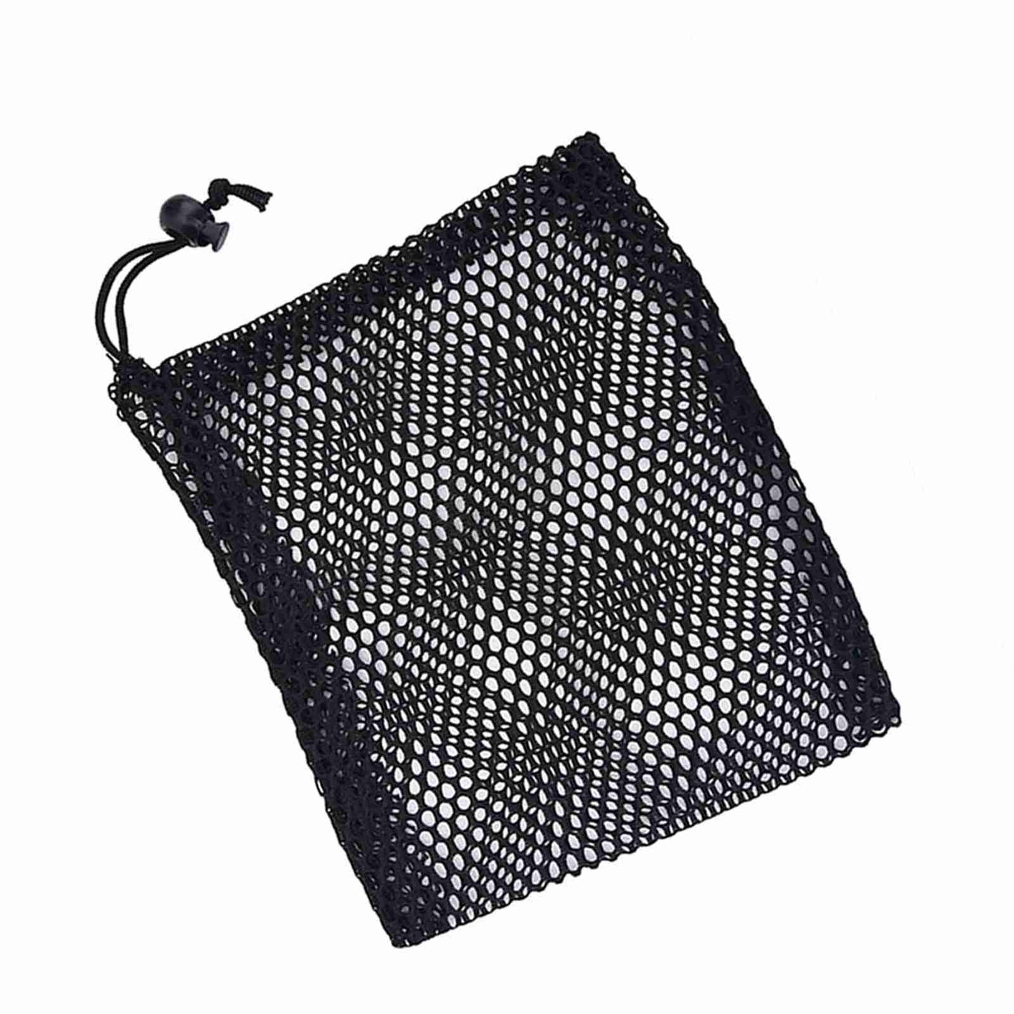 Breathable Black Mesh Drawstring Pouch for Travel Essentials