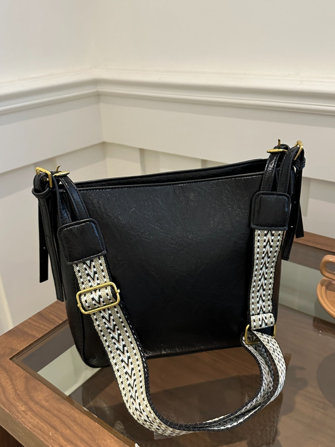 Crossbody Bag with Adjustable Fabric Strap