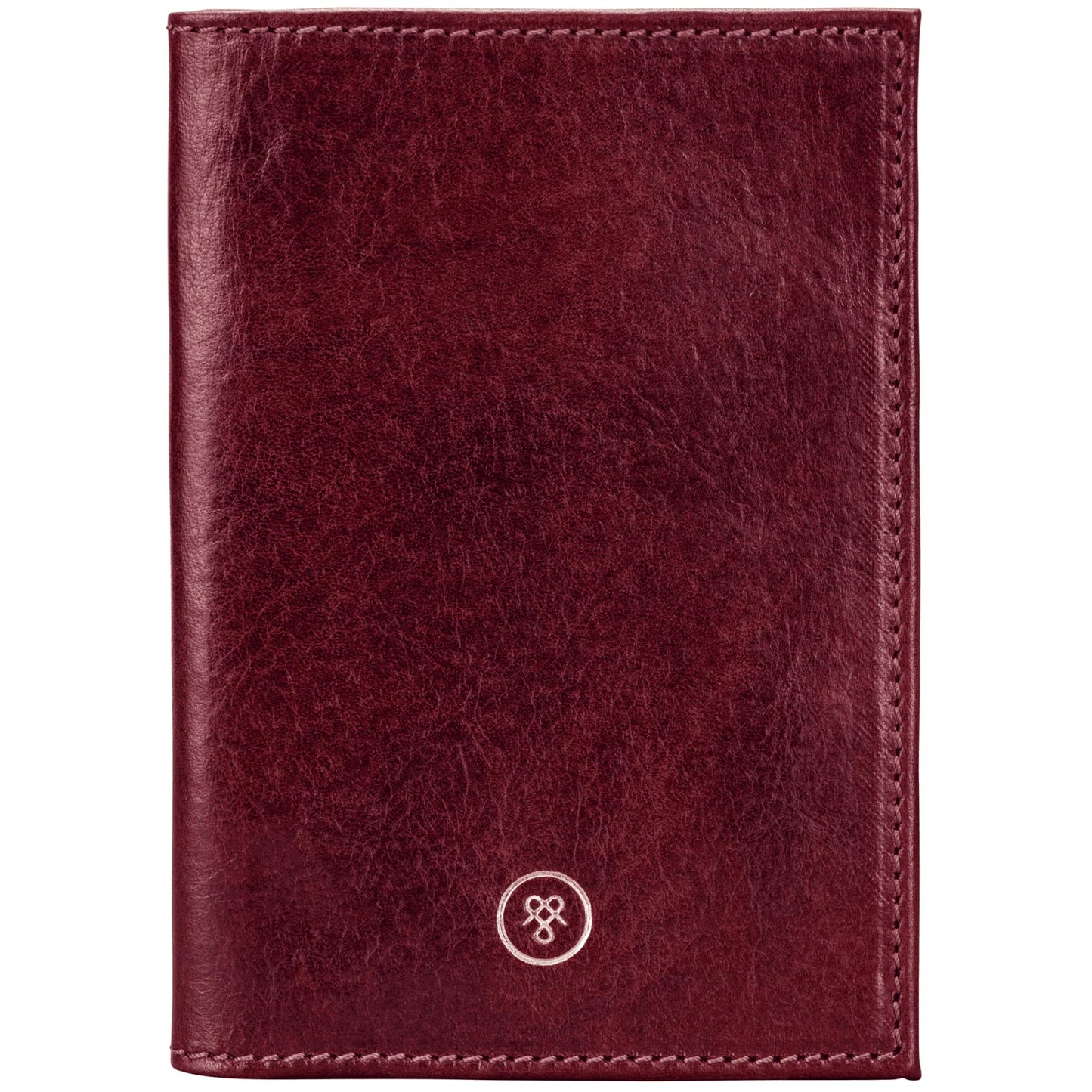 Maxwell Scott - Luxury Leather Passport Holder Cover for Luxury Travel - Made from Full Grain Hides - The Prato Wine Red