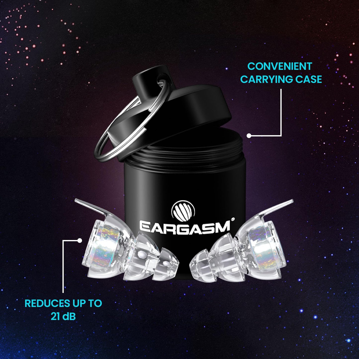 Eargasm Supernova High Fidelity Earplugs - Noise Reducing Ear-Plugs for Hearing Protection in Loud Environments, Concerts, Live Events, Music Festivals, Sporting Events, Motorcycle Riding and More