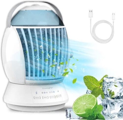 FREE U.S. SHIPPING! “Menofan Mini” 500-Milliliter Bedside or Desktop Air Cooler - Ice-Driven  Comfort