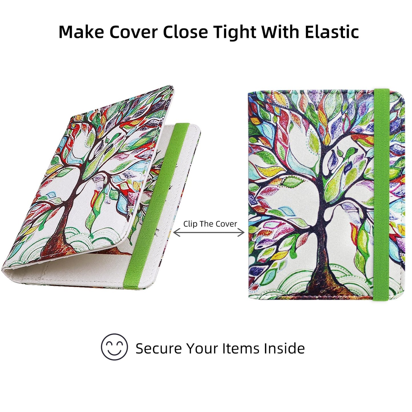 Travel Passport Wallet with RFID Shielding and Pen Slot (Lucky Trees)