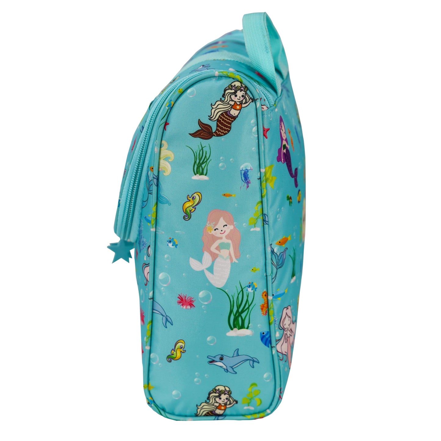 Remobia Hicol Cute Cartoon Hanging Kids Toiletry Bag Children Travel Cosmetic Makeup Organizer Wash Bag Shower bag Over Night Bag Camping Shaving Kit Bag for Boys & Girls (Mermaid)