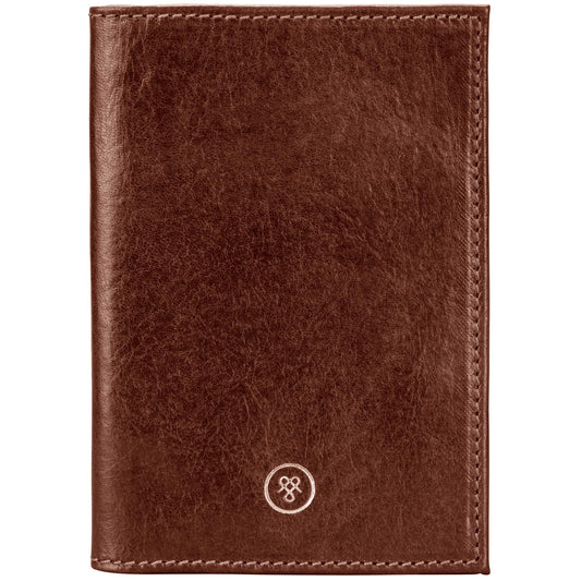 Maxwell Scott - Luxury Leather Passport Holder Cover for Luxury Travel - Made from Full Grain Hides - The Prato Chestnut Tan