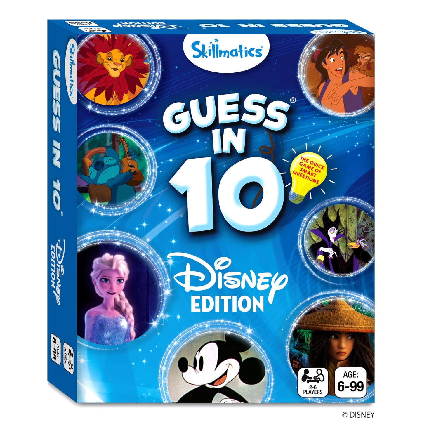 Skillmatics Card Game - Guess in 10 Disney, Perfect for Girls, Boys, Kids, Teens, Adults Who Love Board Games, Cinderella, Mickey Mouse, Moana, Gifts for Ages 6, 7, 8, 9 and Up