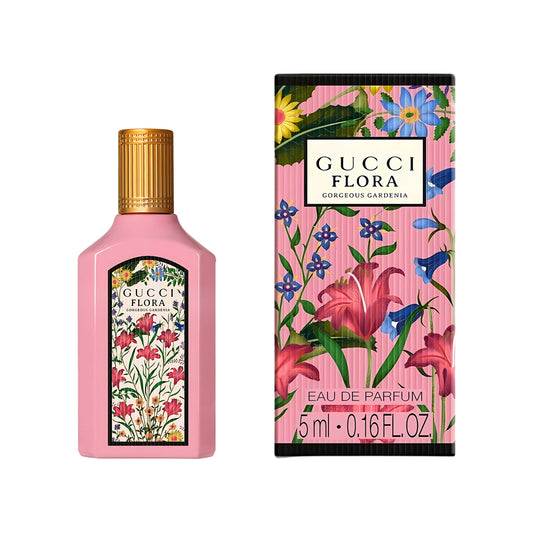 Gucci Flora Gorgeous Gardenia Perfume for Women EDP Mini Splash Top 0.16 Fl Oz