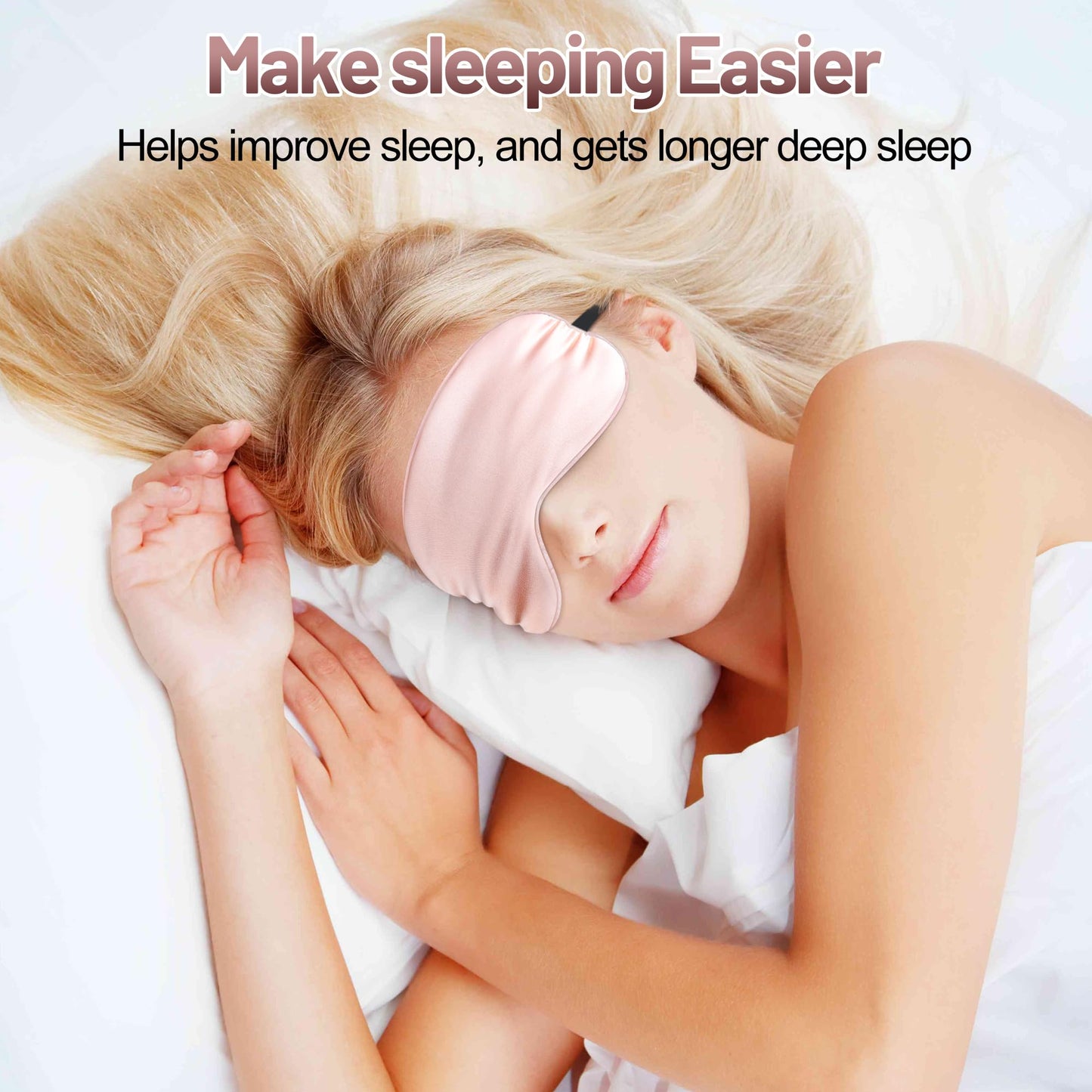FlyCoco 3D Contoured Sleep Mask that Blocks 99% of Light (Pink)