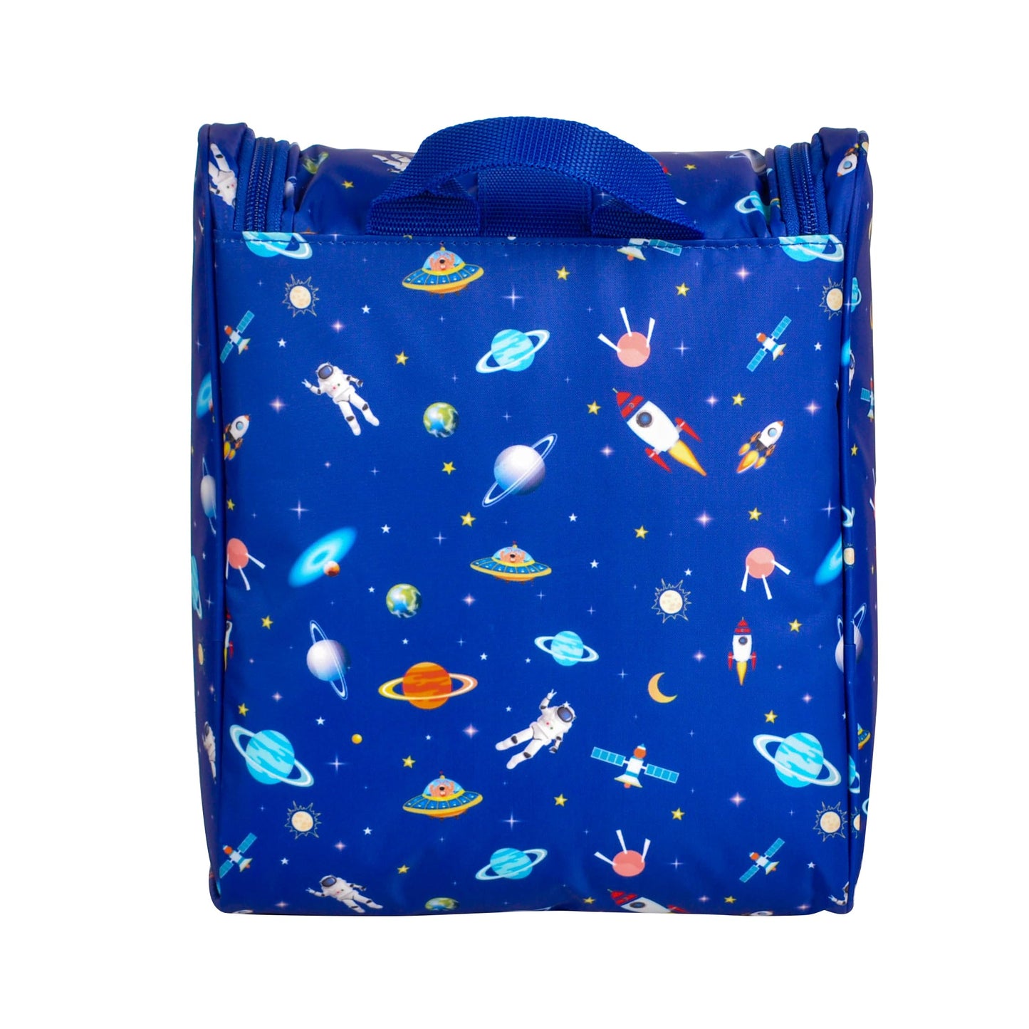 Remobia Hicol Cute Cartoon Hanging Kids Toiletry Bag Children Travel Cosmetic Makeup Organizer Wash Bag Shower bag Over Night Bag Camping Shaving Kit Bag for Boys & Girls (Astronaut)