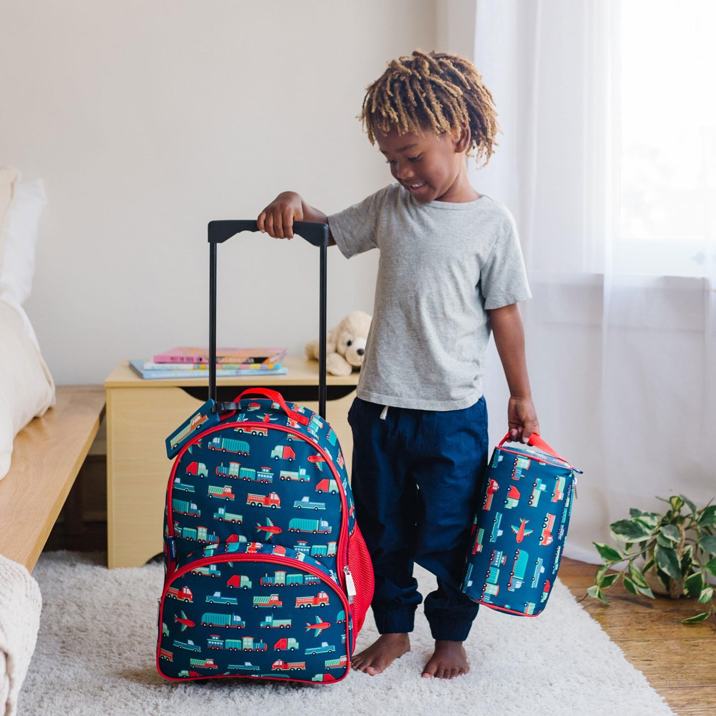 Wildkin Kids Roller Bag for Boys and Girls, Carry on Luggage Size is Perfect for School and Overnight Travel, Measures 16 x 12 x 6 Inches (Transportation)