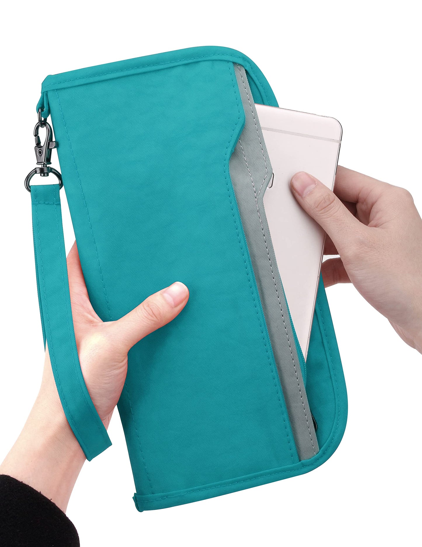 Zoppen Women's Wallet, Turquoise Green, Includes RFID Blocking, Lightweight, 20 Inch