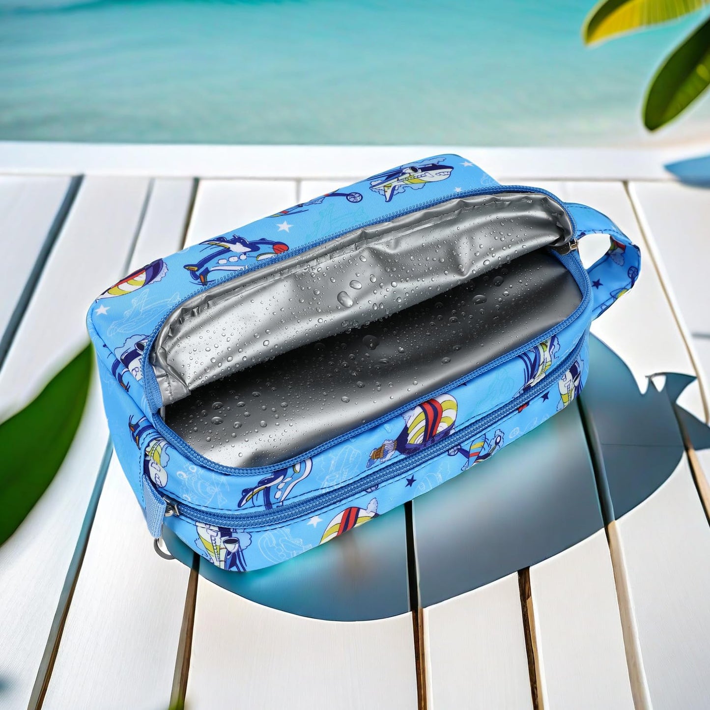 CAMTOP Kids Travel Toiletry Bag Cute Swim Bag for Boys Girls Waterproof for Toiletries Accessories Bathroom Stuff