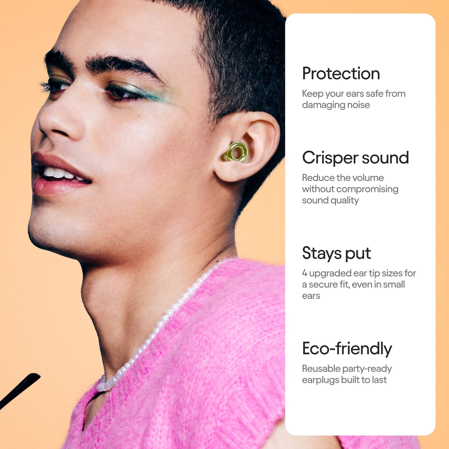 Loop Experience 2 Earplugs – Stylish Certified Hearing Protection for Concerts & Festivals, Live Events, Musicians, Sports, DJs and Nightlife – 17dB Noise Reduction Ear Plugs (High-Fidelity)