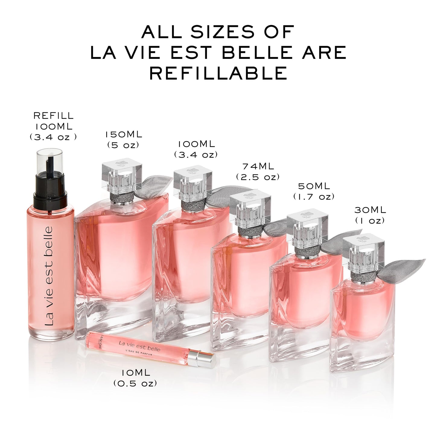 Lancôme La Vie Est Belle Eau de Parfum - Long Lasting Fragrance with Notes of Iris, Earthy Patchouli, Warm Vanilla & Spun Sugar - Floral & Sweet Women's Perfume, 0.34 Fl Oz