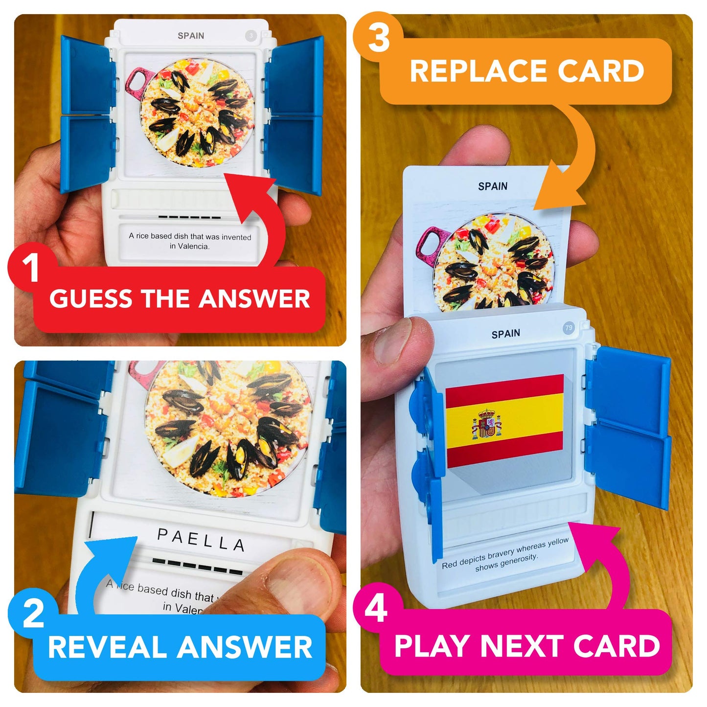 100 PICS Spain Game | Kids Games | Card Games & Fun Travel Games | Learning Resources | Card Games for Adults and Kids | Family Games | Flash Cards | Kids Travel | Ages 6+