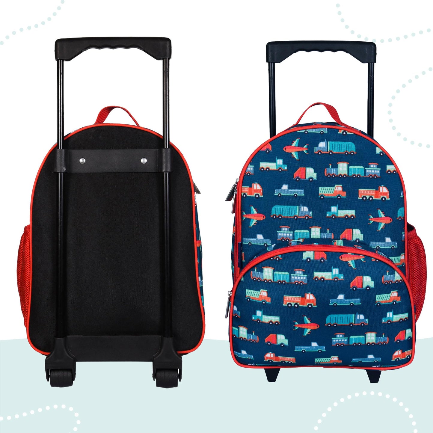 Wildkin Kids Roller Bag for Boys and Girls, Carry on Luggage Size is Perfect for School and Overnight Travel, Measures 16 x 12 x 6 Inches (Transportation)