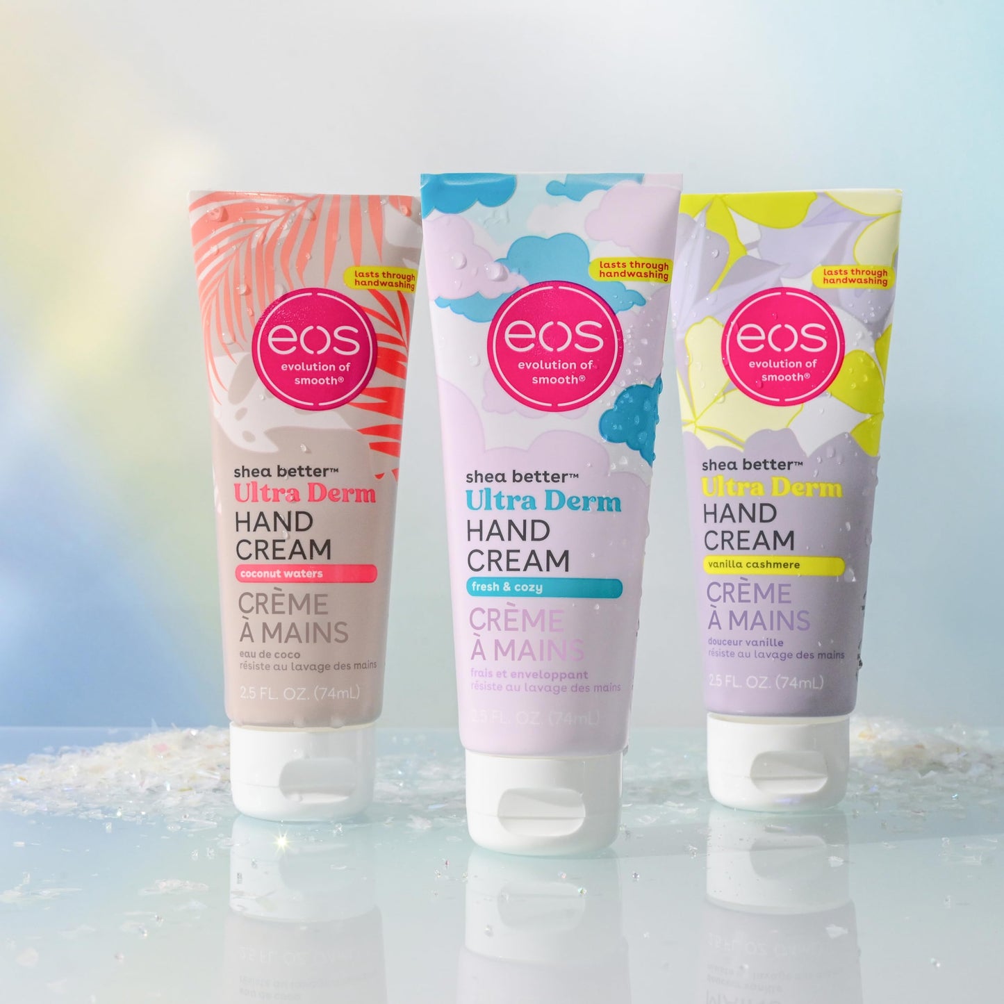 eos Shea Better Hand Cream- Fresh & Cozy, 24-Hour Moisture Skin Care, Lasts Through Hand Washing, 2.5 fl oz