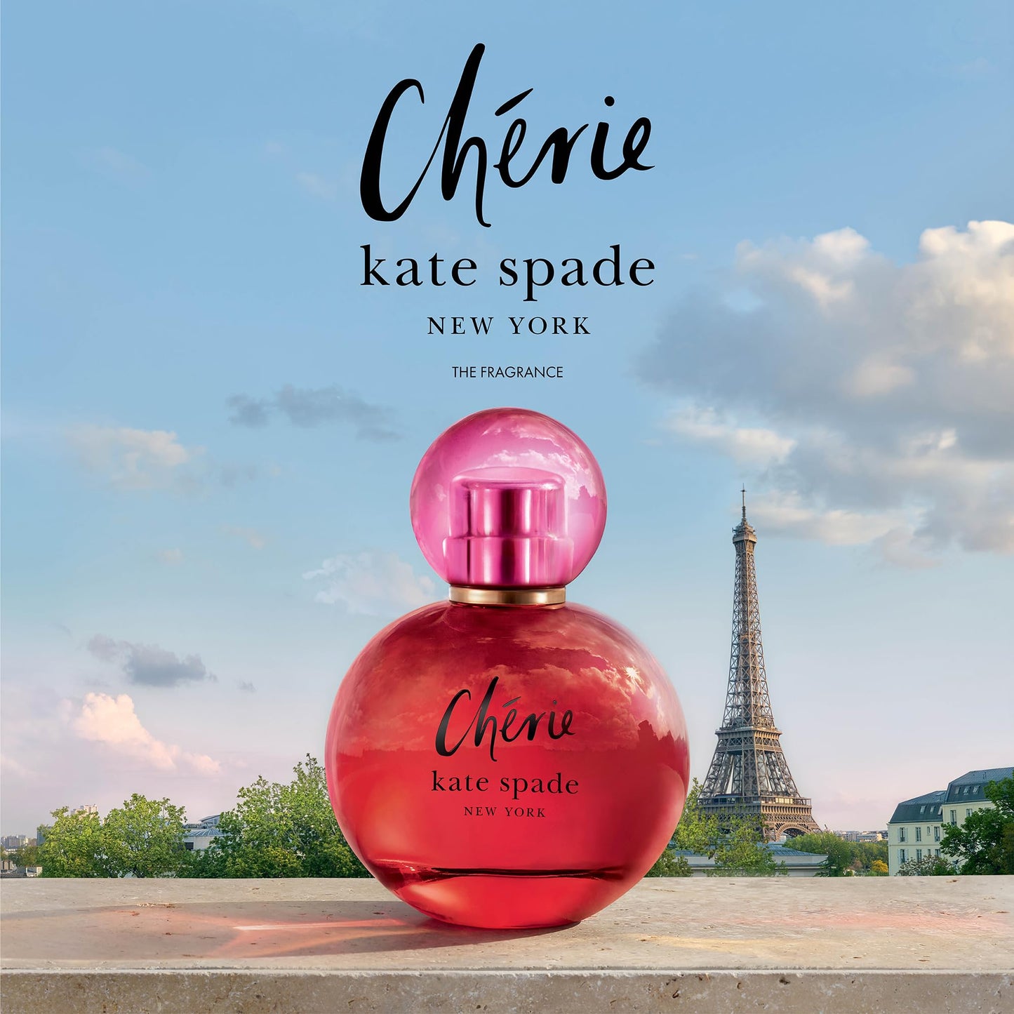 kate spade new york Cherie Eau De Parfum - Long Lasting Fragrance with notes of Raspberry, Sweet Pea, and Jasmine - Sweet & Musky