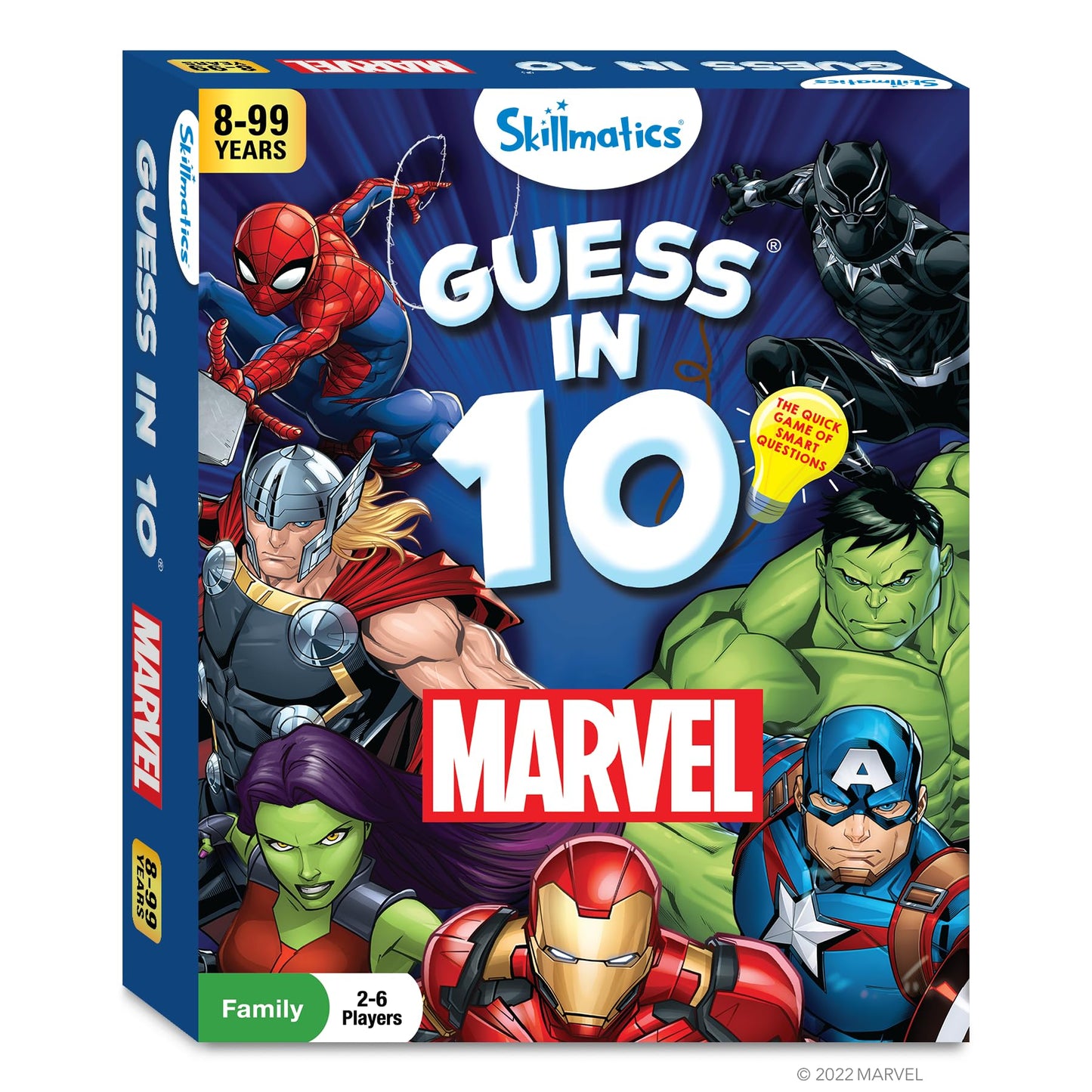 Skillmatics Card Game - Guess in 10 Marvel, Perfect for Boys, Girls, Teens, Adults Who Love Avengers, Spiderman, Iron Man, Travel Game, Gifts for Ages 8, 9, 10 and Up