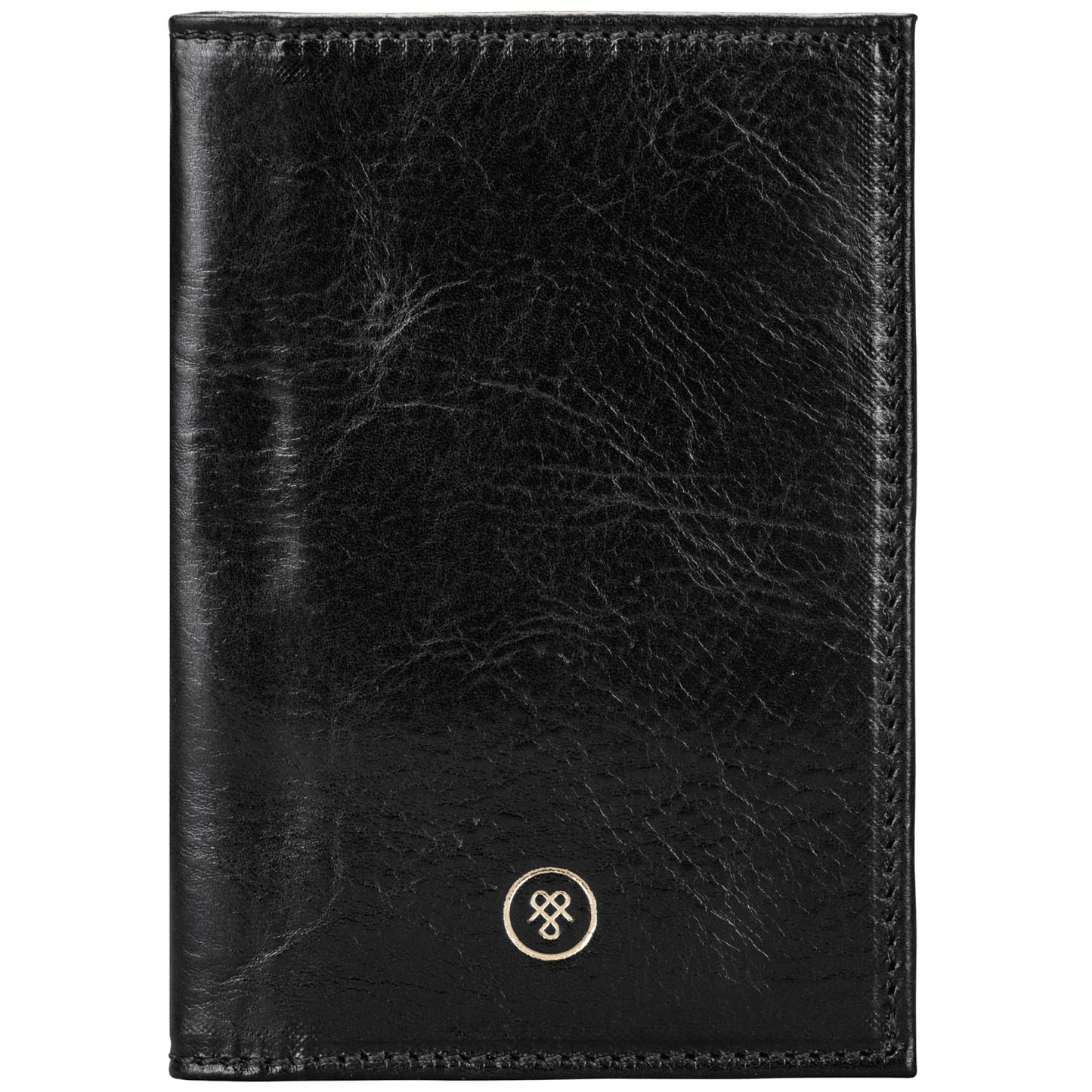 Maxwell Scott - Luxury Leather Passport Holder Cover for Luxury Travel - Made from Full Grain Hides - The Prato Black