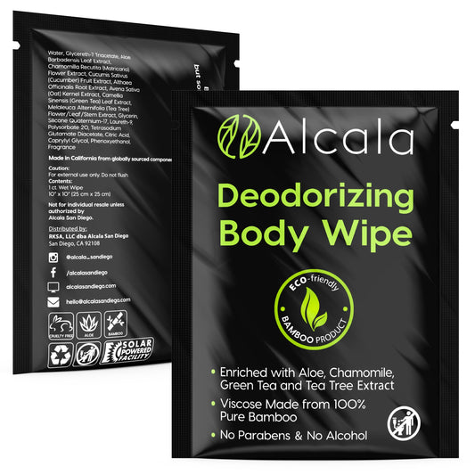 Biodegradable Bamboo Deodorizing Body Wipes