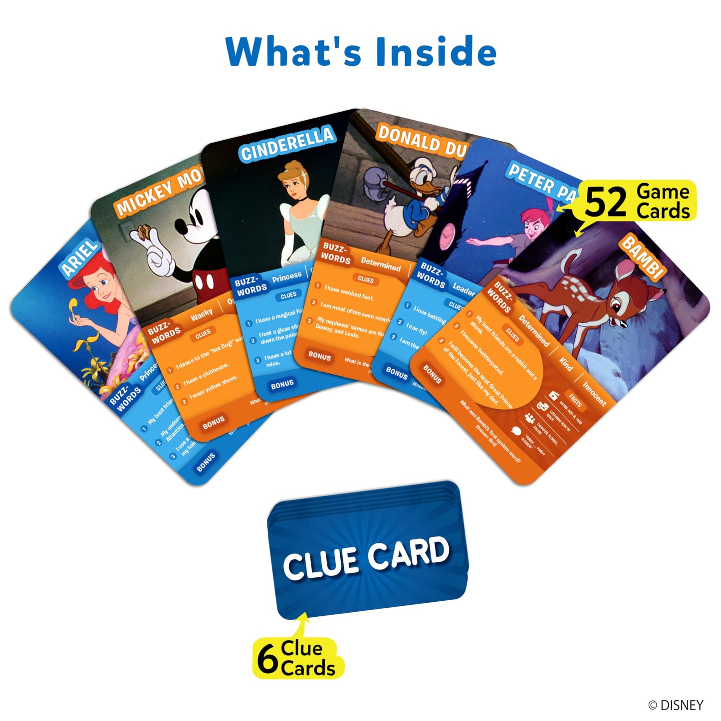 Skillmatics Card Game - Guess in 10 Disney, Perfect for Girls, Boys, Kids, Teens, Adults Who Love Board Games, Cinderella, Mickey Mouse, Moana, Gifts for Ages 6, 7, 8, 9 and Up