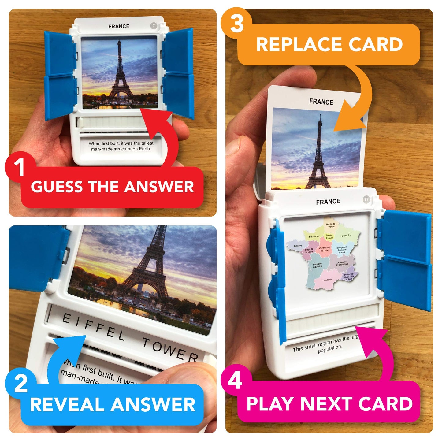 100 PICS France Game | Kids Games | Card Games & Fun Travel Games | Learning Resources | Card Games for Adults and Kids | Family Games | Flash Cards | Kids Travel | Ages 6+