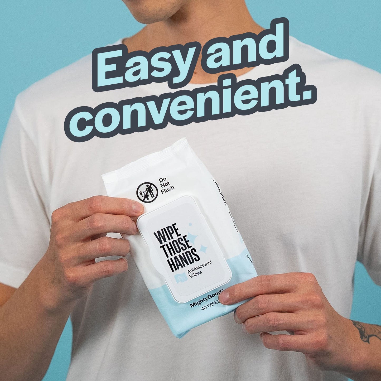 MightyGood. Wipe Those Hands 168 Count Alcohol Free Wipes (4 count 42 wipes each)