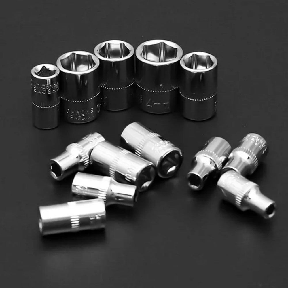 46PCS 1-4  Ratchet Wrench Combination Socket Tool Set Kit Auto Car Repair Tools