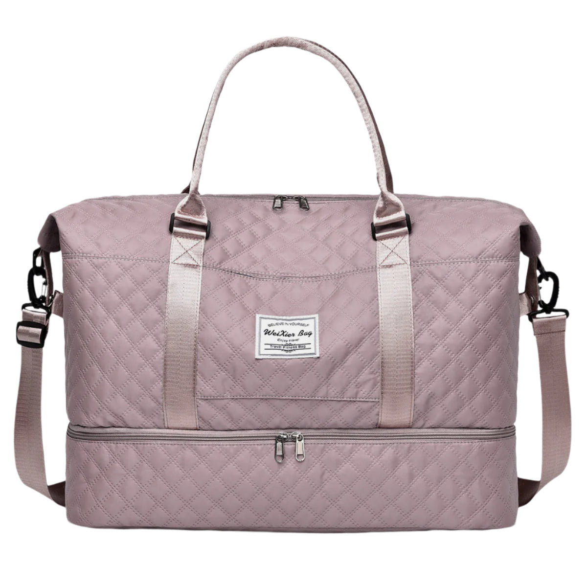 Diamond Grid Oxford Cloth Oversize Travel Bag (Shown in Jam)