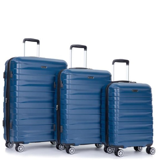 3-Piece Expandable Luggage Set (Dark Blue)