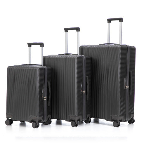 20 24 28 3 Pcs Set In ABS Spinner Wheel Luggage, Carry On Suitcase, Matching Color, TSA Combination Lock