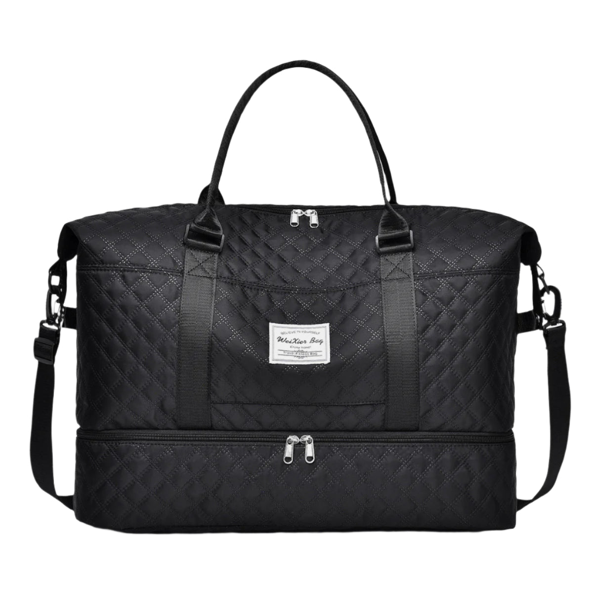 Diamond Grid Oxford Cloth Oversize Travel Bag (Shown in Jam)