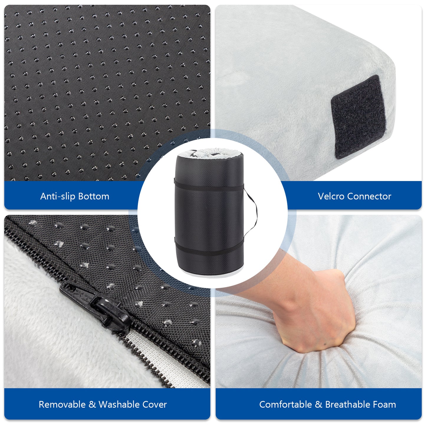 75x30x2.5in, Memory Foam, Grey Camping Mattress, With Storage Bag