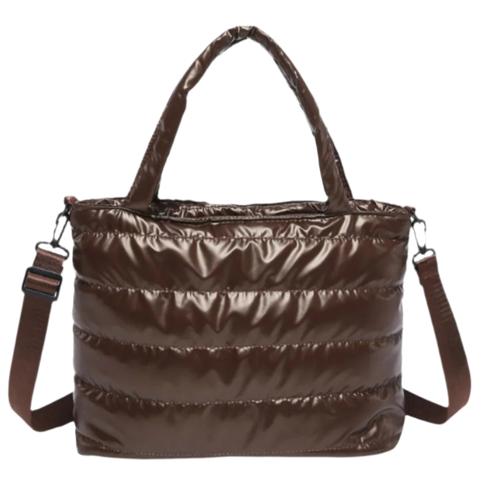 Shiny Midsize Puffer Bag