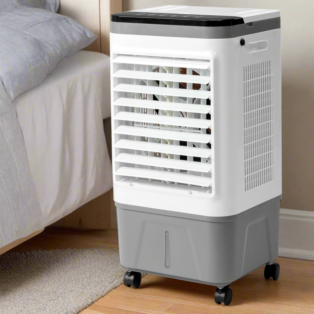 FREE SHIPPING! “Menofan Mobile” 5-Gallon 29” Evaporative Air Cooler and Fan with 3-in-1 Cooling and Humidification with 12-Hour Timer and Remote Control
