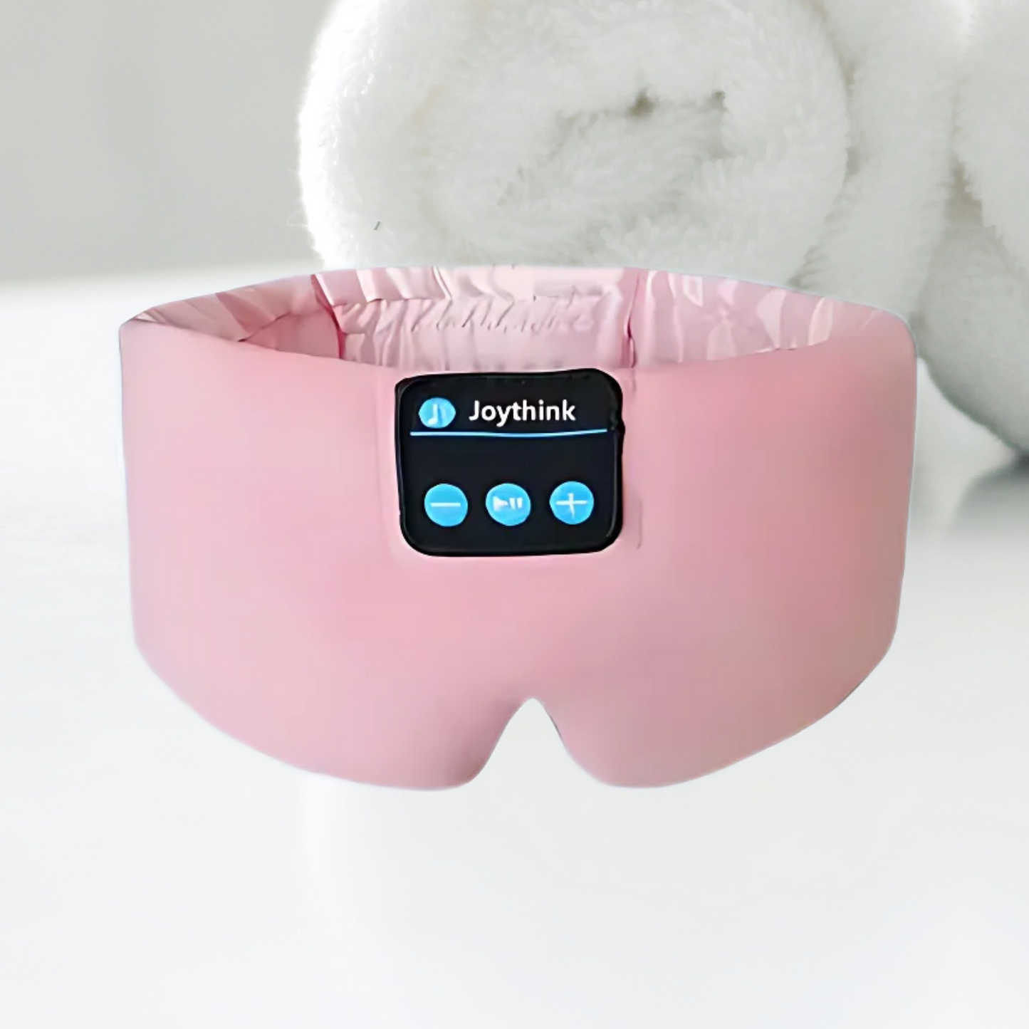 Joythink High-Tech Satin Wraparound Sleep Mask with Built-In Bluetooth Headphones (Pink)