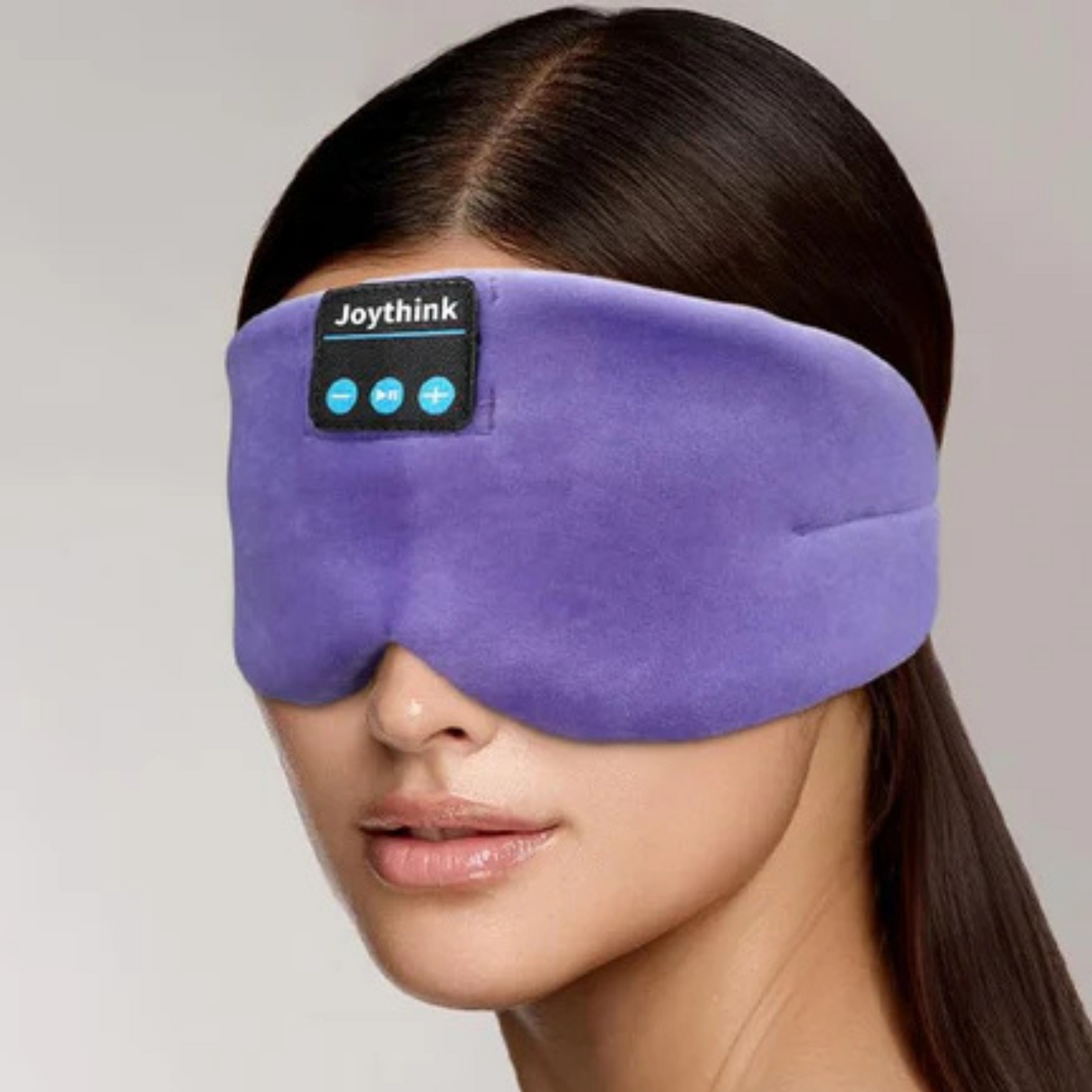 Joythink High-Tech Satin Wraparound Sleep Mask with Built-In Bluetooth Headphones (Purple)