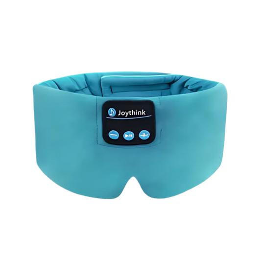 Joythink High-Tech Satin Wraparound Sleep Mask with Built-In Bluetooth Headphones (Cyan)