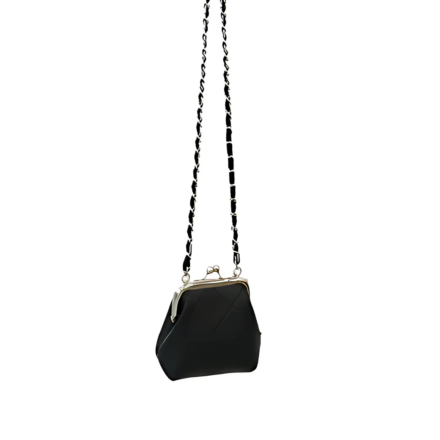 Stylish and Convenient Clip-Top Rhombus-Style Crossbody Chain Purse