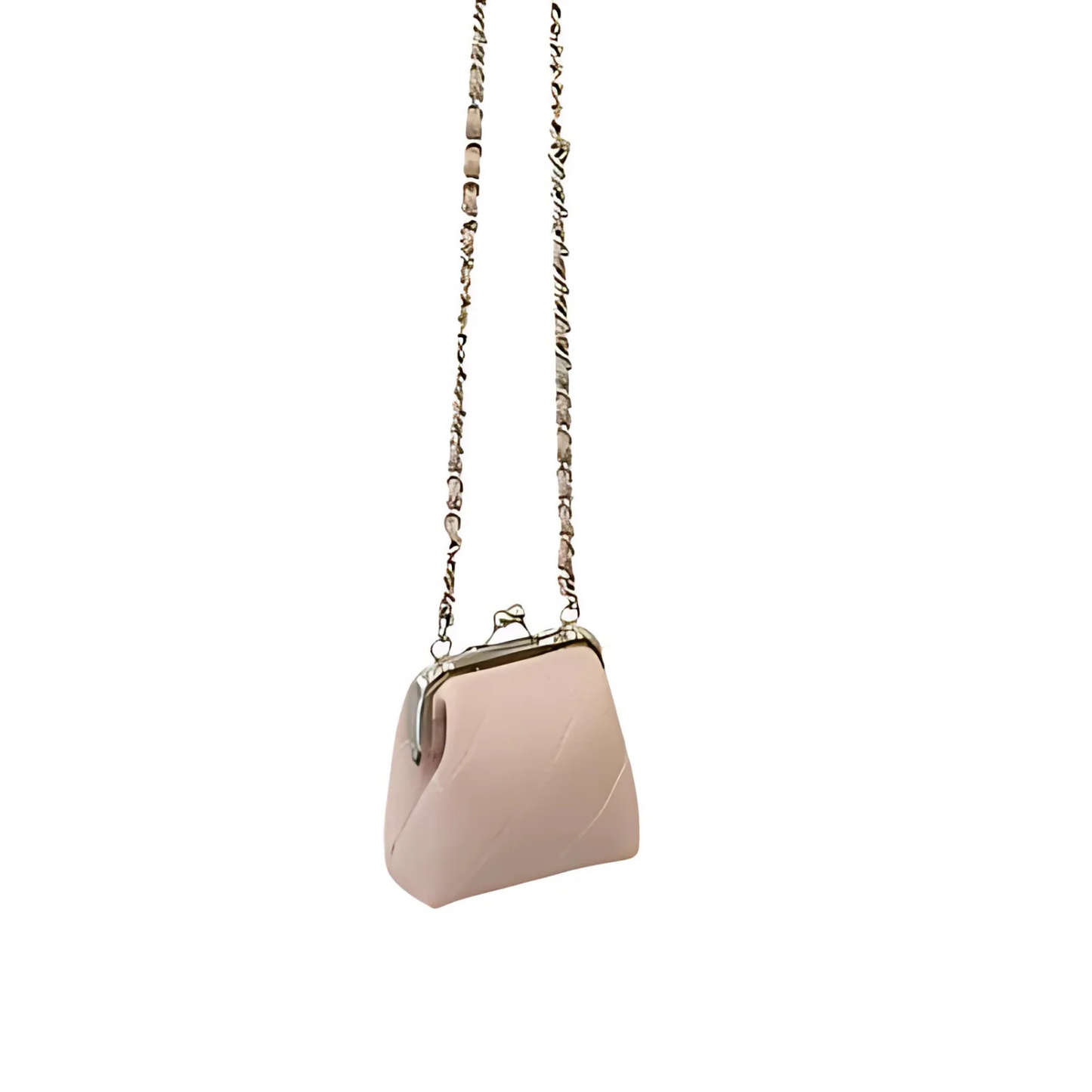 Stylish and Convenient Clip-Top Rhombus-Style Crossbody Chain Purse