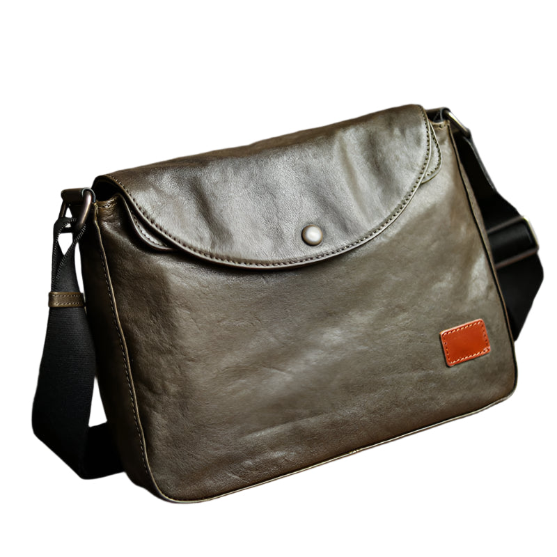 Leather Men's Commuting Crossbody Bag